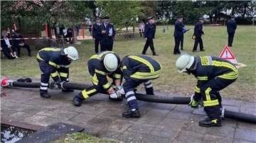 Feuerwehrleute in Aktion