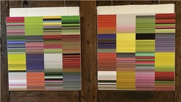 Zwei Werke der Ausstellung von Ulrike Brockmann werden bei einer Auktion versteigert.